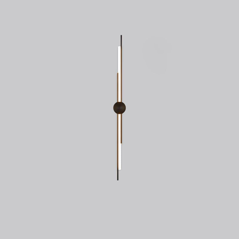 Modern Minimalist Brass And Acrylic Linear LED Wall Sconce Lamp For Bedroom And Living Room