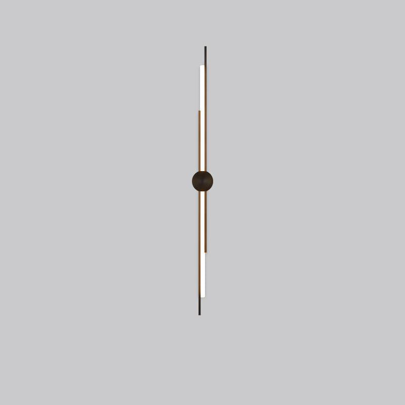 Modern Minimalist Brass And Acrylic Linear LED Wall Sconce Lamp For Bedroom And Living Room