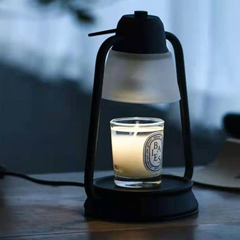 Lampe de table en cire fondue conique en fer Art Déco moderne à 1 lumière pour chambre et salon 