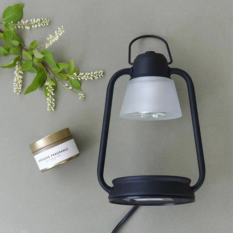 Lampe de table en cire fondue conique en fer Art Déco moderne à 1 lumière pour chambre et salon 