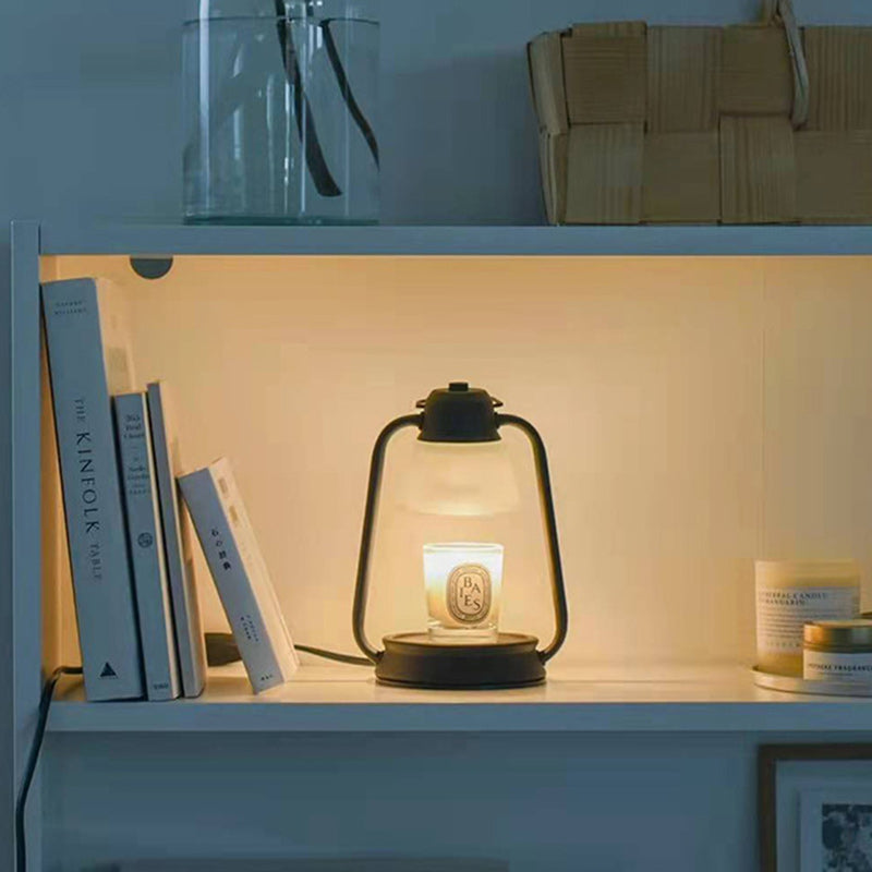 Lampe de table en cire fondue conique en fer Art Déco moderne à 1 lumière pour chambre et salon 