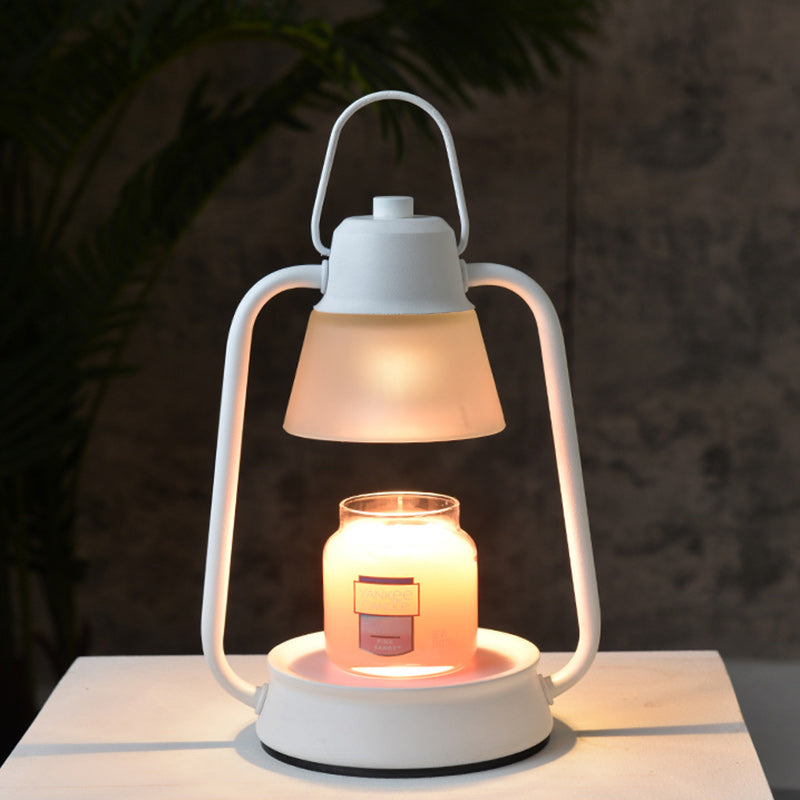 Lampe de table en cire fondue conique en fer Art Déco moderne à 1 lumière pour chambre et salon 