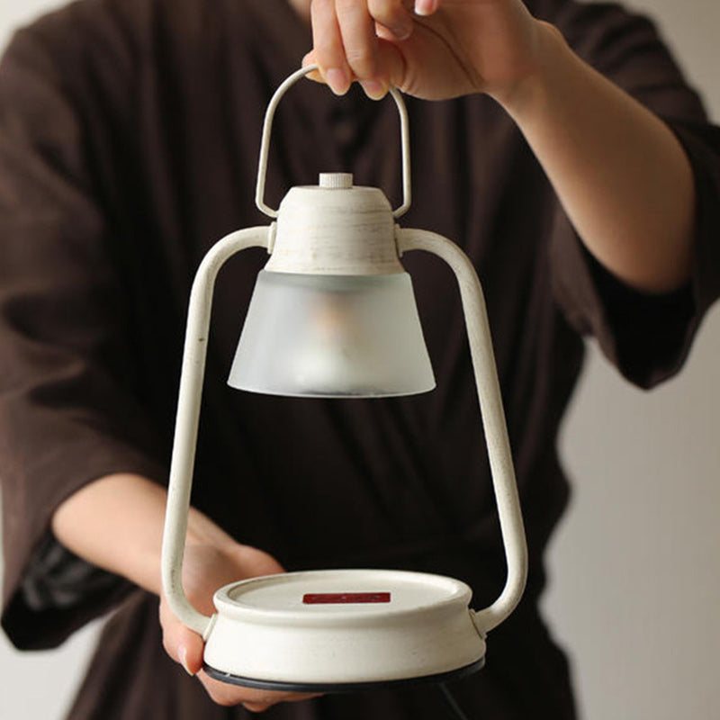 Lampe de table en cire fondue conique en fer Art Déco moderne à 1 lumière pour chambre et salon 