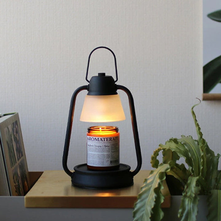 Lampe de table en cire fondue conique en fer Art Déco moderne à 1 lumière pour chambre et salon 