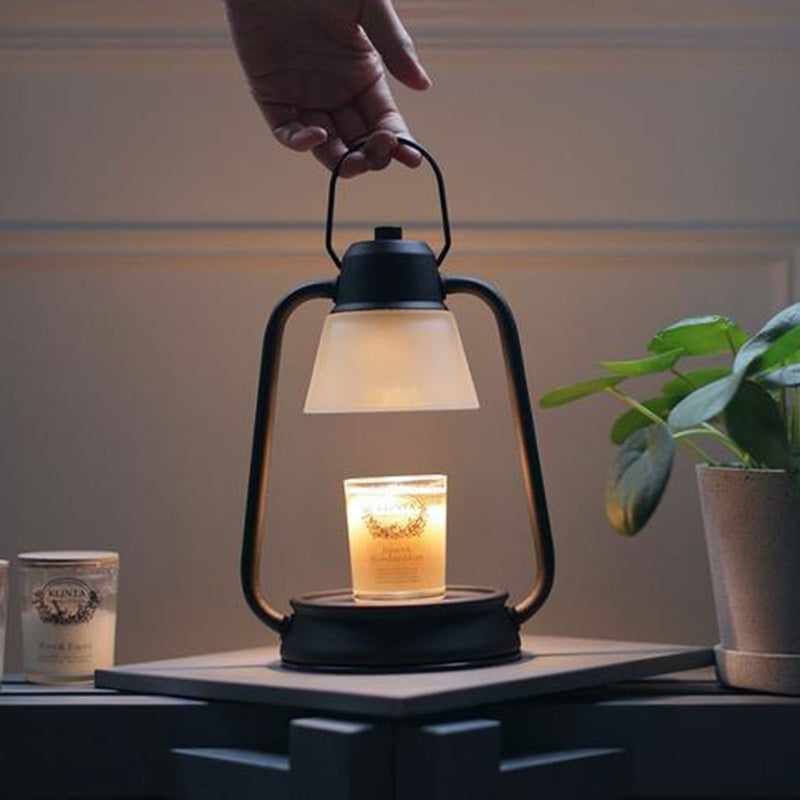 Lampe de table en cire fondue conique en fer Art Déco moderne à 1 lumière pour chambre et salon 