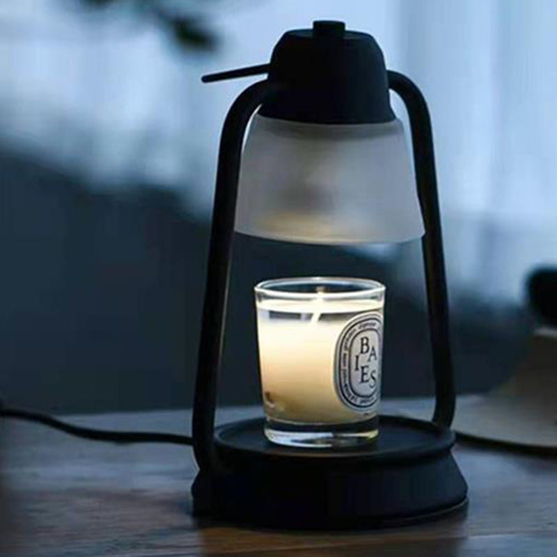 Lampe de table en cire fondue conique en fer Art Déco moderne à 1 lumière pour chambre et salon 