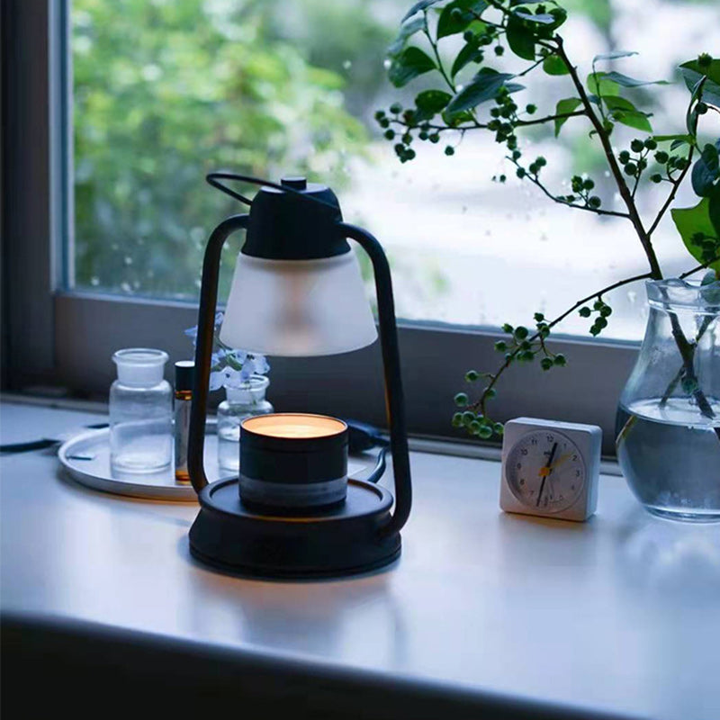 Lampe de table en cire fondue conique en fer Art Déco moderne à 1 lumière pour chambre et salon 