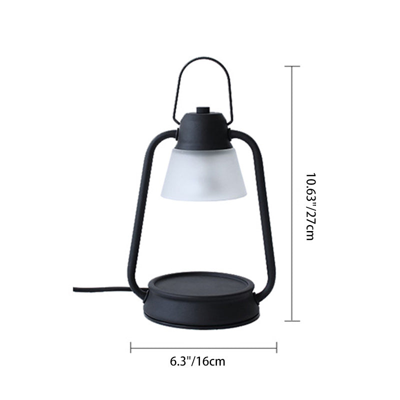 Lampe de table en cire fondue conique en fer Art Déco moderne à 1 lumière pour chambre et salon 