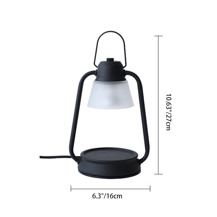 Lampe de table en cire fondue conique en fer Art Déco moderne à 1 lumière pour chambre et salon 