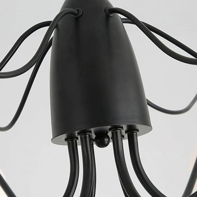 Traditional French Iron And Glass Round 5/6/8-Light Chandelier For Bedroom And Living Room