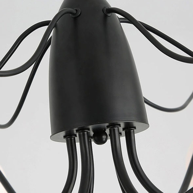 Traditional French Iron And Glass Round 5/6/8-Light Chandelier For Bedroom And Living Room