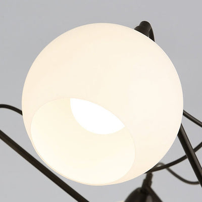 Traditional French Iron And Glass Round 5/6/8-Light Chandelier For Bedroom And Living Room