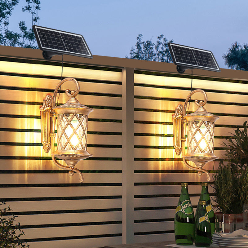伝統的なヴィンテージアルミニウムシリンダー型ソーラーLED防水 