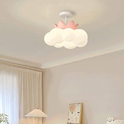 Zeitgenössische kreative Eisen- und PE-wolkenförmige LED-Deckenleuchte für Schlafzimmer und Wohnzimmer 