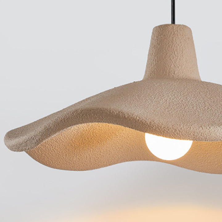 Traditional Japanese Polystyrene Floral 1-Light Pendant Light For Dining Room, Bedroom &amp; Living Room