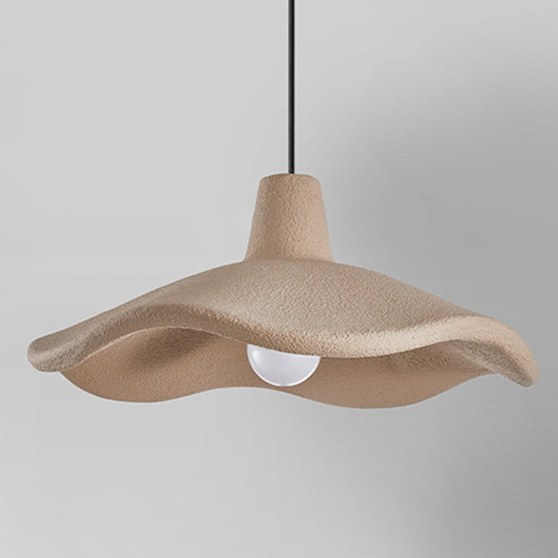 Traditional Japanese Polystyrene Floral 1-Light Pendant Light For Dining Room, Bedroom &amp; Living Room