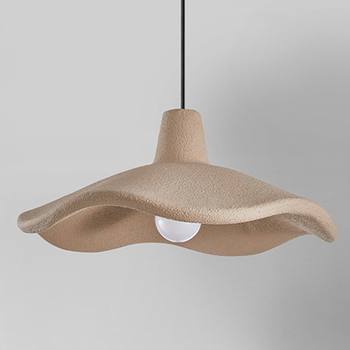 Traditional Japanese Polystyrene Floral 1-Light Pendant Light For Dining Room, Bedroom &amp; Living Room