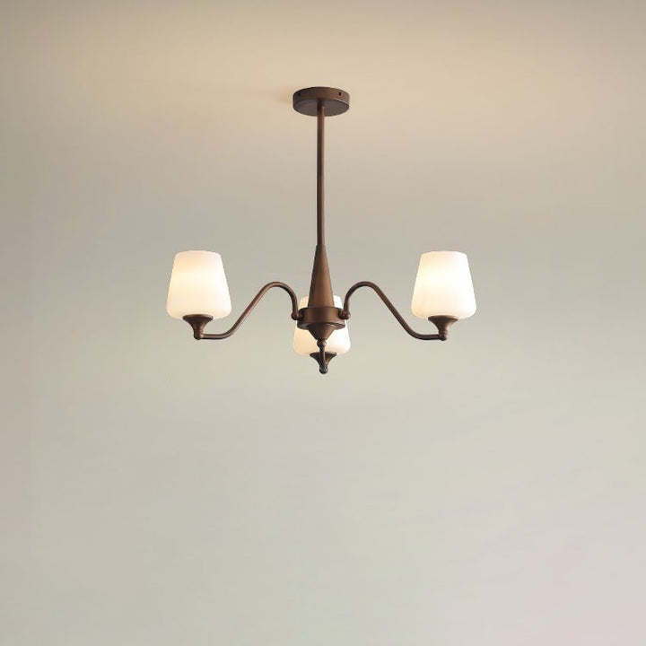 Traditioneller französischer Eisen- &amp; Glaszweig Rund 3/6/8/10-Licht Kronleuchter für Wohnzimmer, Schlafzimmer 
