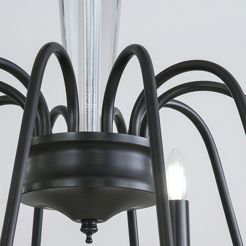 Traditional French Brass &amp; Crystal Branch Curve 3/5/6/8/10/12-Light Chandelier For Living Room, Bedroom