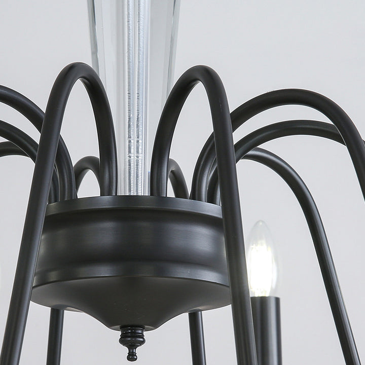 Traditional French Brass &amp; Crystal Branch Curve 3/5/6/8/10/12-Light Chandelier For Living Room, Bedroom