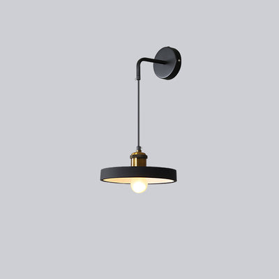 Contemporary Nordic Metal & Resin Cylindrical 1-Light Wall Sconce Lamp For Bedroom & Living Room