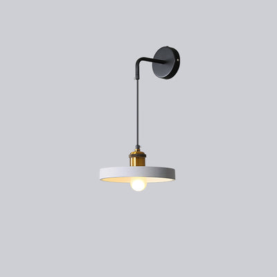 Contemporary Nordic Metal & Resin Cylindrical 1-Light Wall Sconce Lamp For Bedroom & Living Room