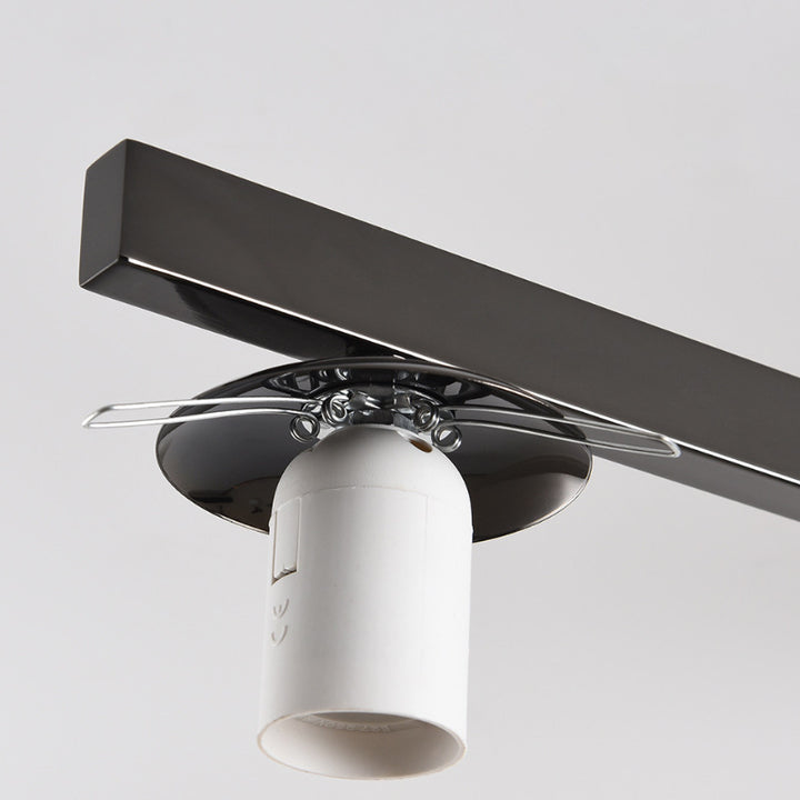 Plafonnier semi-encastré moderne minimaliste en fer et verre ovale à branches 3/5 lumières pour chambre et salon 