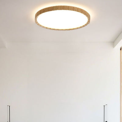 Traditional Japanese Iron Acrylic Round Dome LED Flush Mount Ceiling Light For Bedroom And Living Room