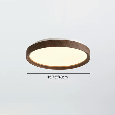 Traditional Japanese Iron Acrylic Round Dome LED Flush Mount Ceiling Light For Bedroom And Living Room