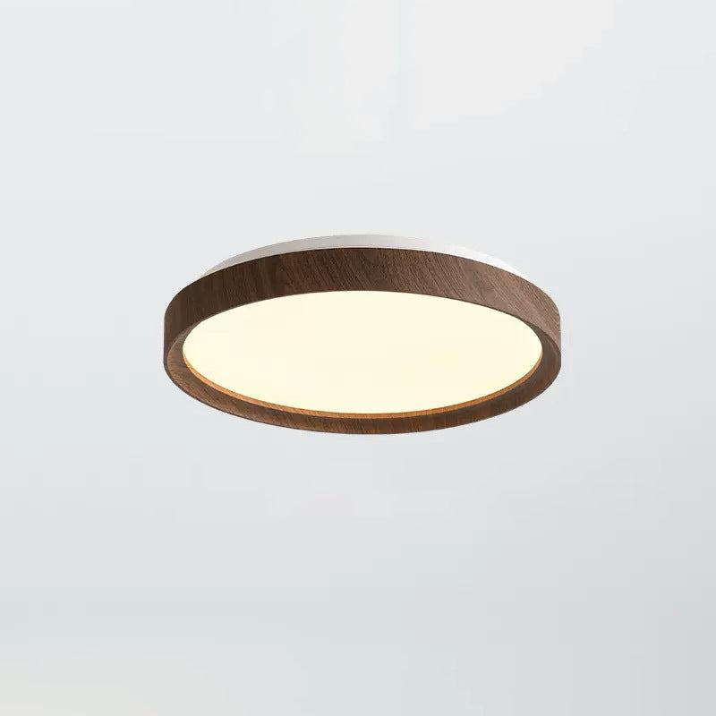 Traditional Japanese Iron Acrylic Round Dome LED Flush Mount Ceiling Light For Bedroom And Living Room
