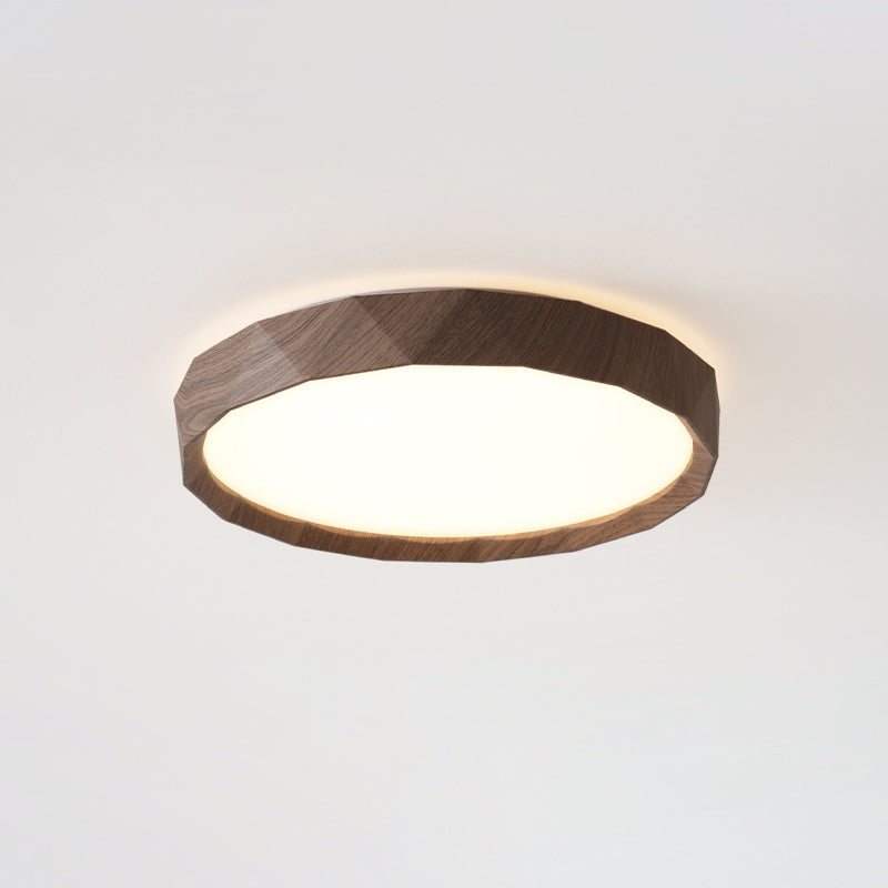 Traditional Japanese Iron Acrylic Round Dome LED Flush Mount Ceiling Light For Bedroom And Living Room