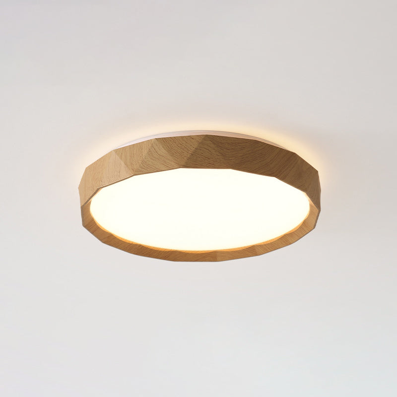 Traditional Japanese Iron Acrylic Round Dome LED Flush Mount Ceiling Light For Bedroom And Living Room