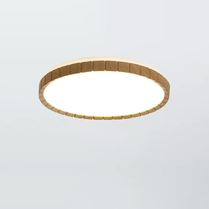 Traditional Japanese Iron Acrylic Round Dome LED Flush Mount Ceiling Light For Bedroom And Living Room