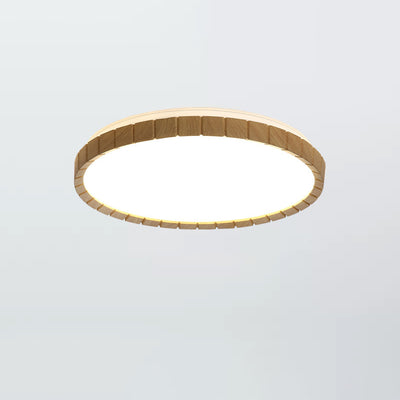 Traditional Japanese Iron Acrylic Round Dome LED Flush Mount Ceiling Light For Bedroom And Living Room