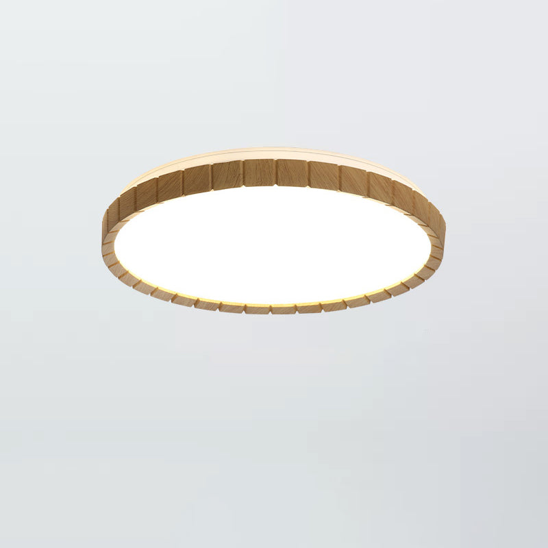 Traditional Japanese Iron Acrylic Round Dome LED Flush Mount Ceiling Light For Bedroom And Living Room