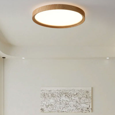 Traditional Japanese Iron Acrylic Round Dome LED Flush Mount Ceiling Light For Bedroom And Living Room