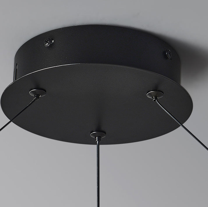 Contemporary Nordic Iron Glass Ring Linear Globe 8/10/14-Light Chandelier For Dining Room Bedroom Living Room