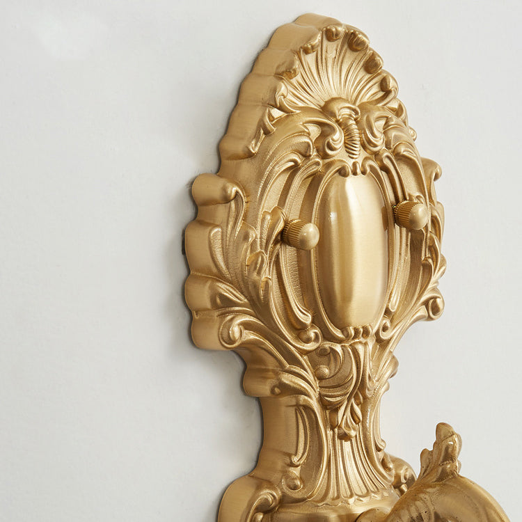 Applique murale 1 lumière en laiton et cristal traditionnel français pour chambre et salon 