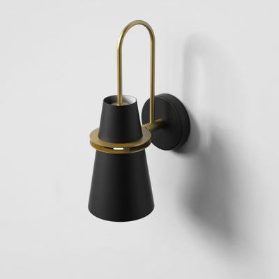 Contemporary Nordic Iron Conical 1-Light Wall Sconce Lamp For Bedroom & Living Room