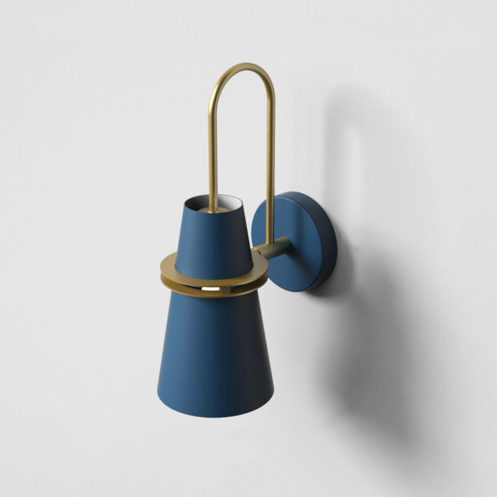 Contemporary Nordic Iron Conical 1-Light Wall Sconce Lamp For Bedroom &amp; Living Room