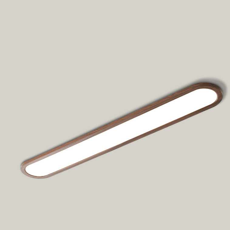 Lustre encastré LED ovale long en fer et acrylique vintage traditionnel pour couloir, chambre et salon 