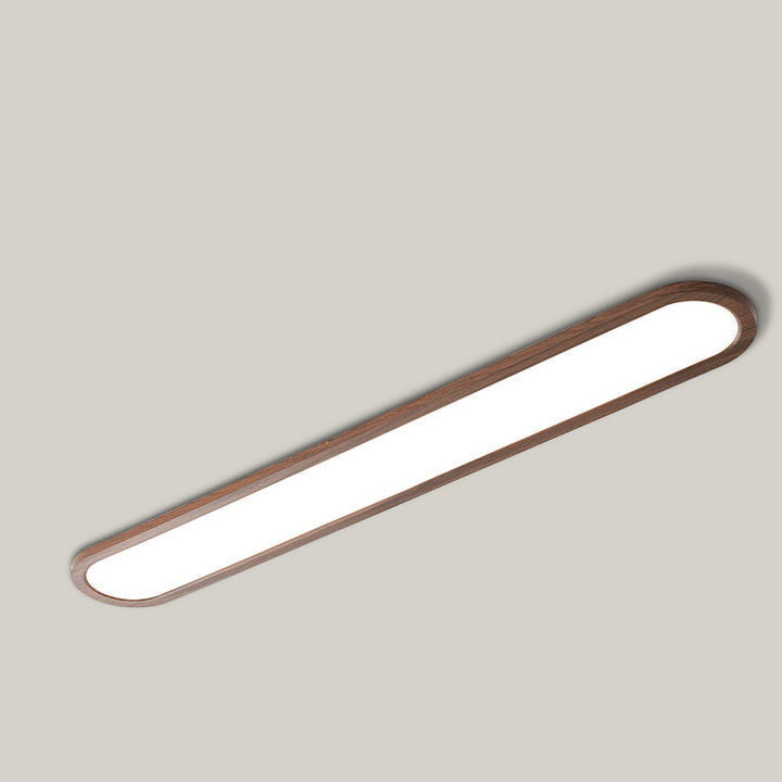 Lustre encastré LED ovale long en fer et acrylique vintage traditionnel pour couloir, chambre et salon 