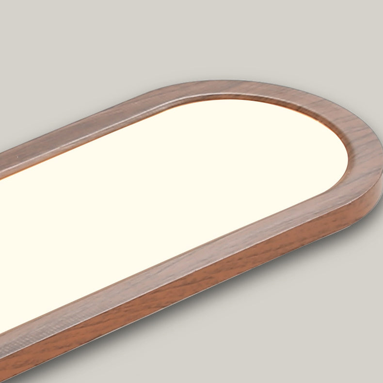 Lustre encastré LED ovale long en fer et acrylique vintage traditionnel pour couloir, chambre et salon 