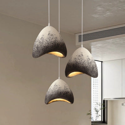 Contemporary Creative Polystyrene Cone Pendant Light 1-Light For Dining Room, Bedroom & Living Room