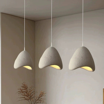 Contemporary Creative Polystyrene Cone Pendant Light 1-Light For Dining Room, Bedroom & Living Room