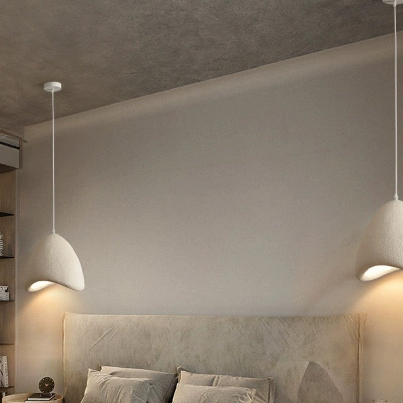 Contemporary Creative Polystyrene Cone Pendant Light 1-Light For Dining Room, Bedroom & Living Room