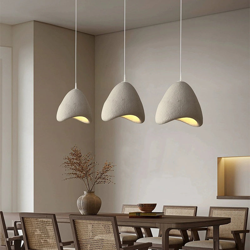 Contemporary Creative Polystyrene Cone Pendant Light 1-Light For Dining Room, Bedroom & Living Room