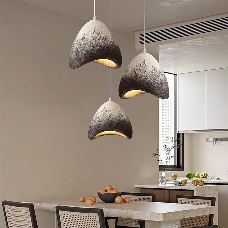 Contemporary Creative Polystyrene Cone Pendant Light 1-Light For Dining Room, Bedroom & Living Room