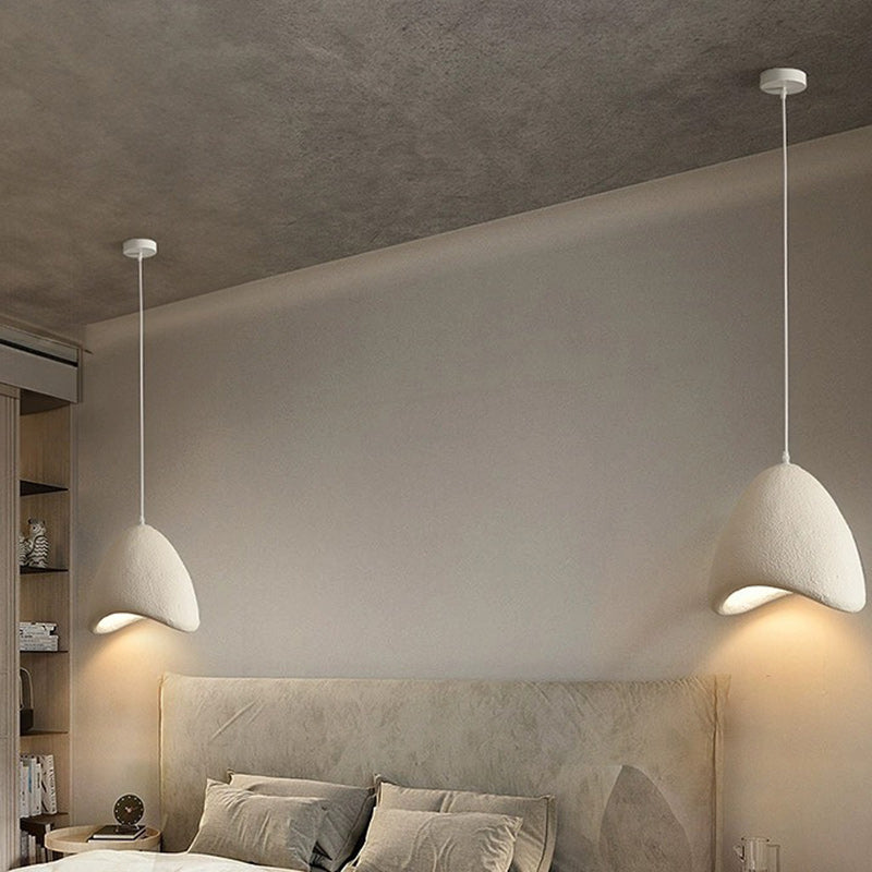 Contemporary Creative Polystyrene Cone Pendant Light 1-Light For Dining Room, Bedroom & Living Room