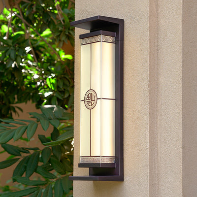 Lampe murale LED solaire et étanche en acier inoxydable et verre rectangulaire moderne minimaliste pour jardin et patio extérieur 